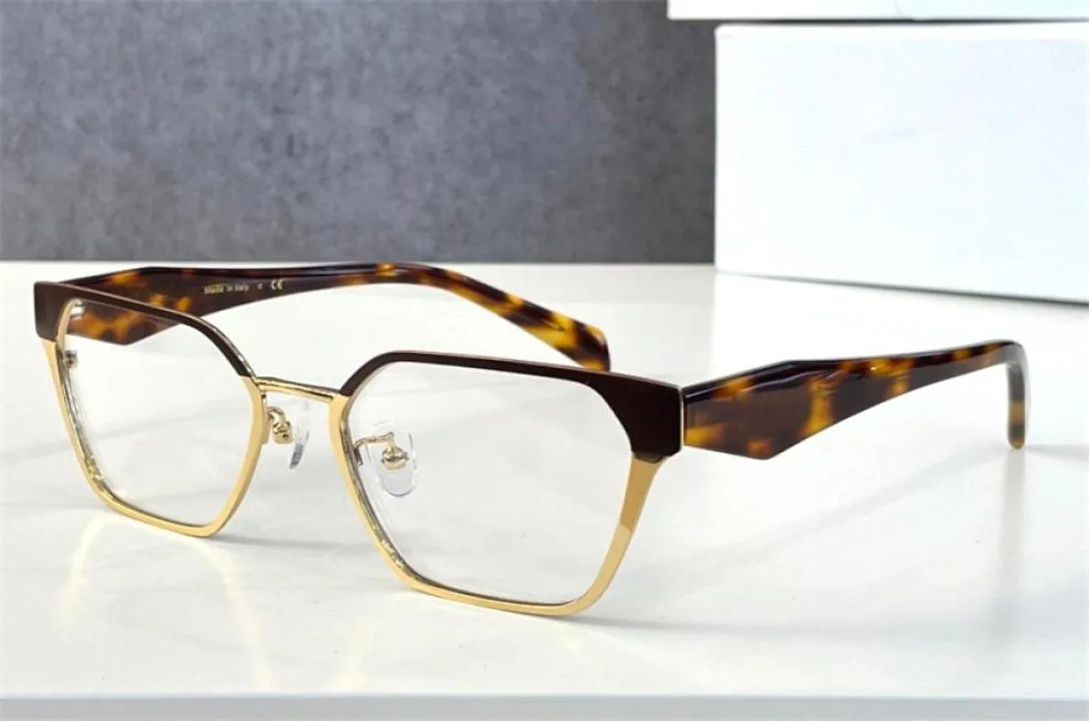 Mody projektantki kobiety metalowa rama 63WV Kształt oka kota okulary optyczne okulary Oczarne soczewki