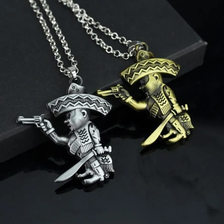 Colliers pendants Aicsrad Fashion MC Outlaw Motor Biker Collier mexicain pour Bandidos Motorcycle Club Men Worldwide Men Women Gift2535