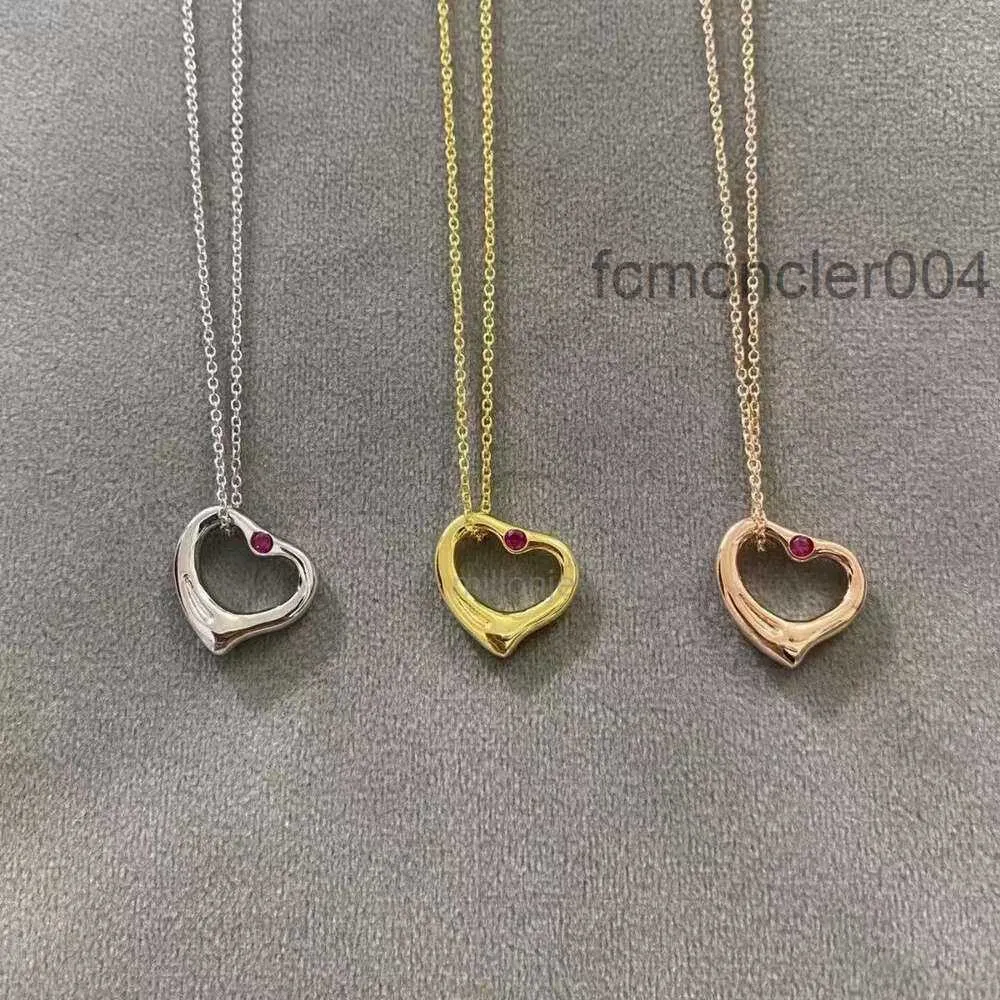 Klassische Halskette Schmuck T -Familie 925 All Body Sterling Silber Love Halskette Modelicht Luxus hochgradig herzförmig mit Box Li3l