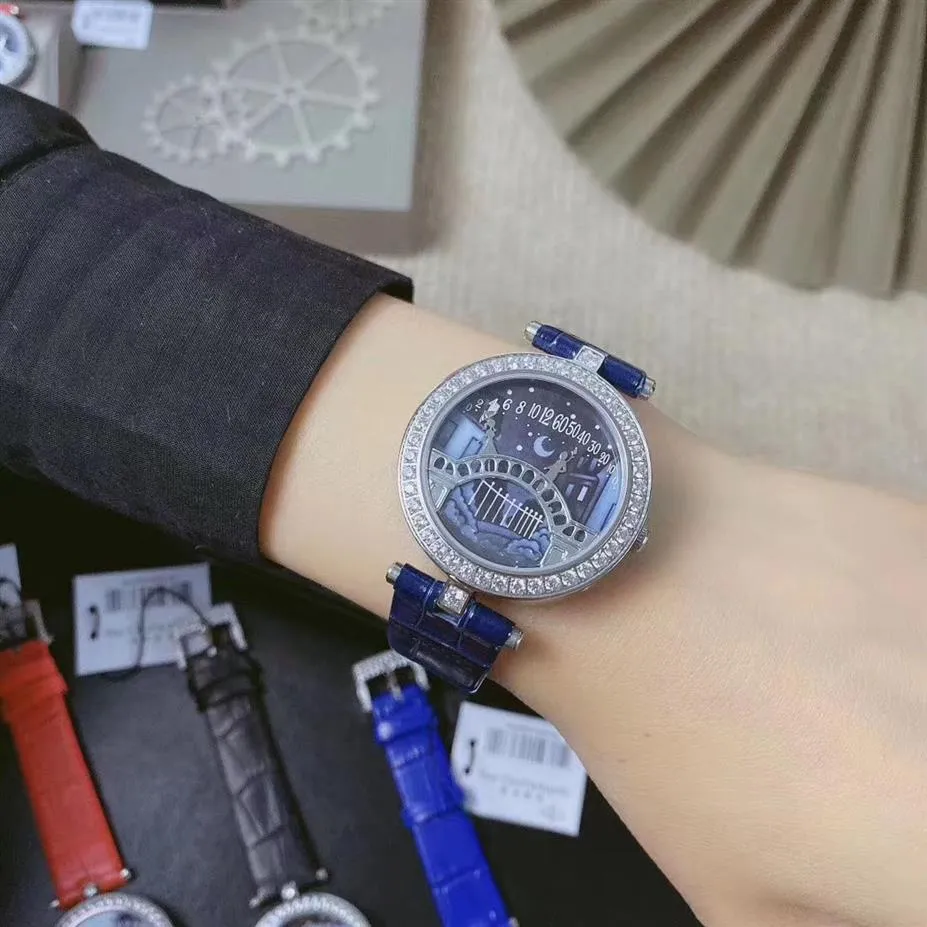 Swiss Quartz Romantic Ladys Watch Meet Kiss at Magpie Bridge