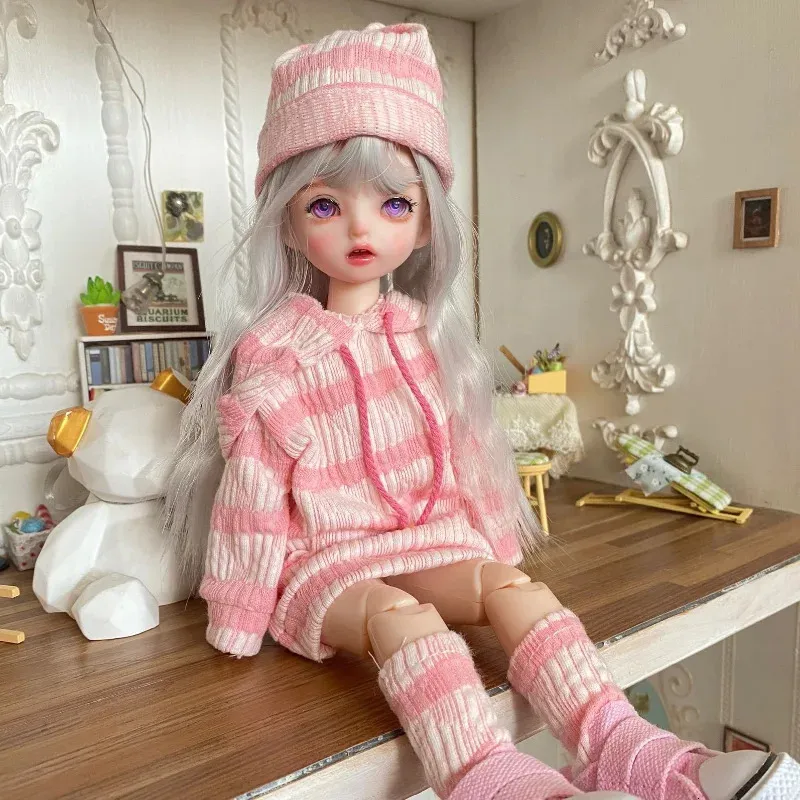 30cm New Design BJD Doll 1/6 Retro Doll Handmade Art Ball Combined with Makeup Full Set Lolita/Princess Doll and Clothes 231225