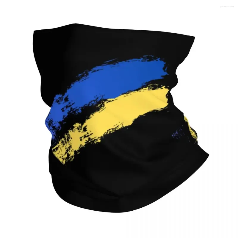 Berretti bandiera ucraina inverno a fascia calda uomo più caldo da donna a caccia di sci, sciarpa ucraina patriottica bandana gheter bandana