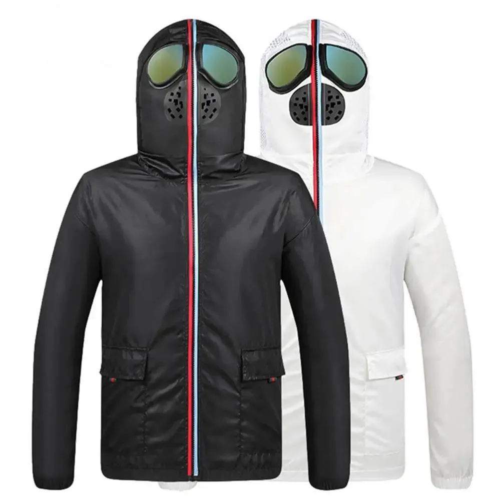 Jackets Men Mujeres Gases Protección solar Chaqueta con capucha Breaking Sport Outdoor Pareja Caballero de protección para la cremallera