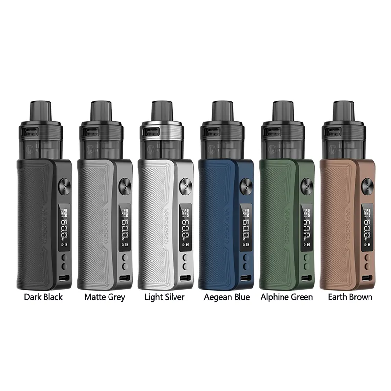 Vaporesso Gen PT60 Kit 60W avec batterie de 2500mAh 4,5 ml de réservoir compatible avec les bobines GTX avec SSS 2.0 et Corex Technology