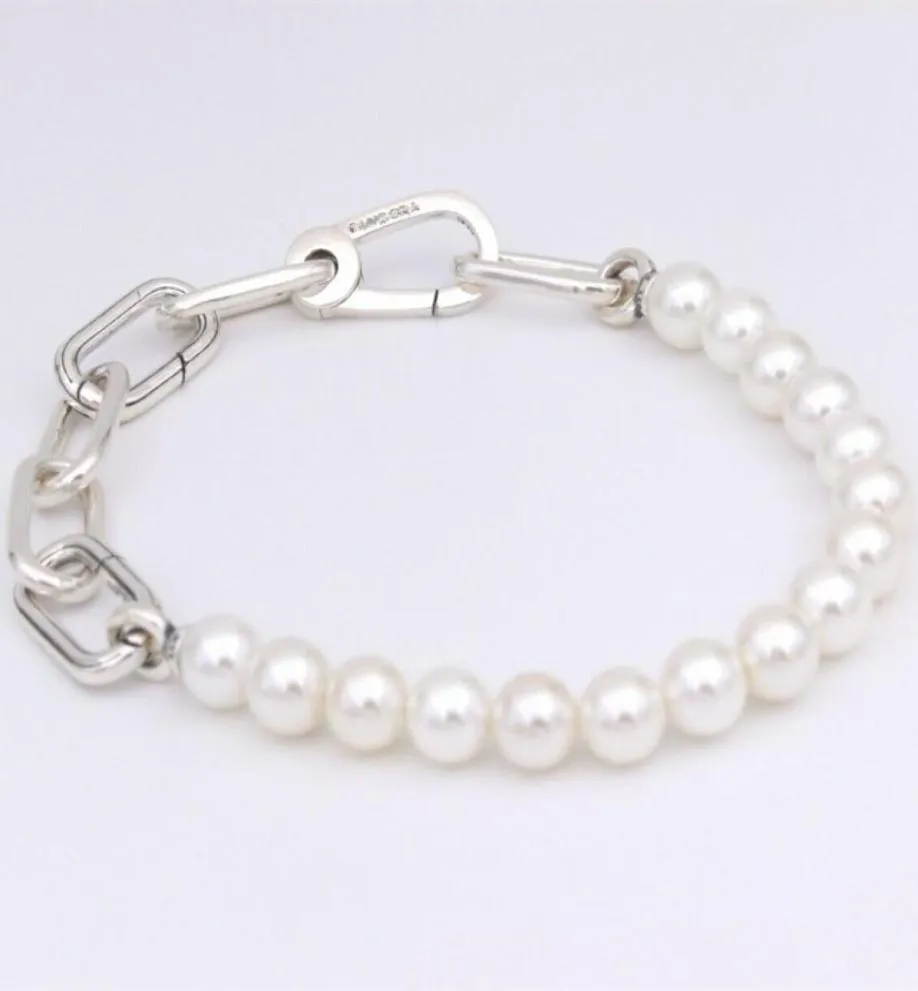 ME bracelet de perles de culture d'eau douce chaîne bijoux 925 bracelets en argent sterling femmes perles de charme ensembles pour p avec logo ale bracelet cadeau d'anniversaire 599694C016514207