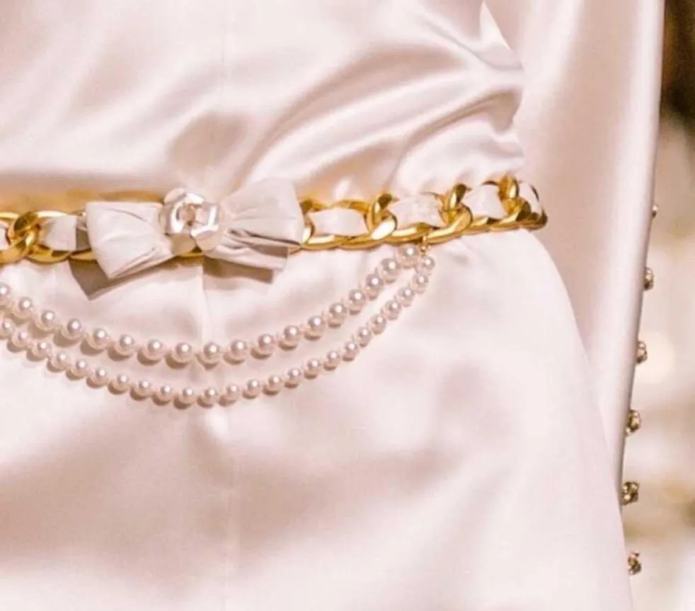 2020 брендовое женское винтажное кожаное ожерелье с звеньями, вечерние изысканные модные ювелирные изделия, ремень, длинная цепочка3564459