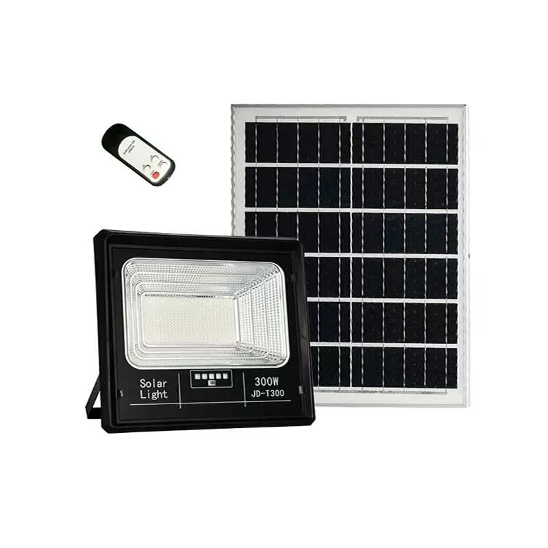 Holofote solar de plástico 30W 50W 100W 200W 300W Spot light Iluminação de segurança à prova d'água para jardim ao ar livre