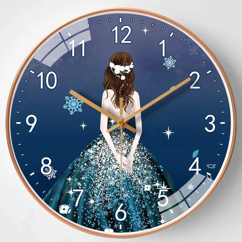 Relógios de parede 1pc 12 polegadas Moderno simples Pontualidade Quartz Clock Shadow Shadow Design elegante Desenho silencioso Decoração do quarto da sala de estar