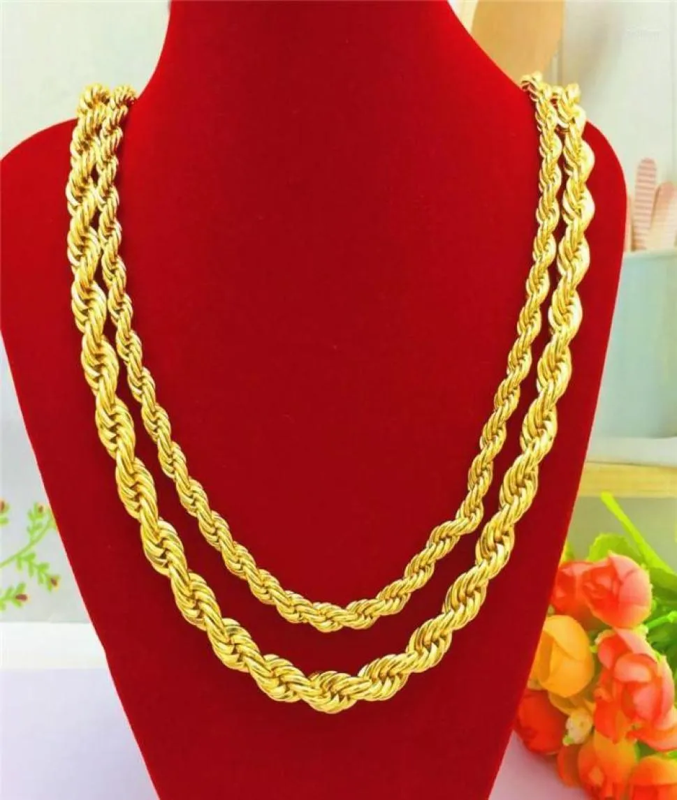 Chaînes Gold Chain Collier Hiphop 6mm8mm épais Ed Hommes Garçons Bijoux Cadeau Drop Godl227433538