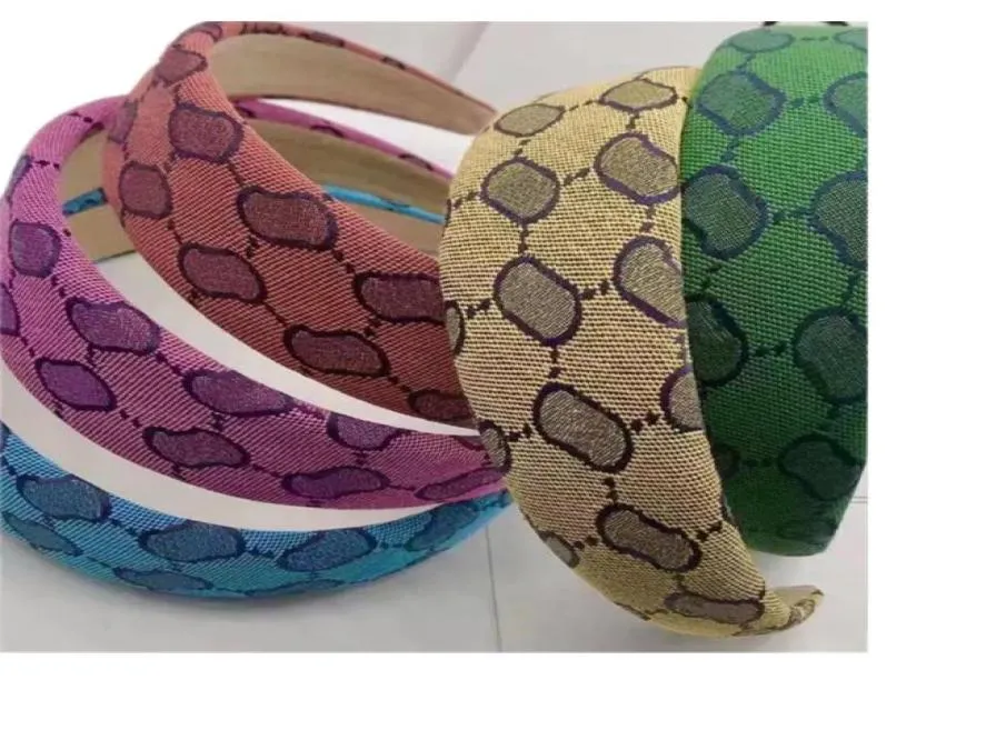 Colorful Knitting Letter Jacquard Wide Headband Classic Designer Ladies Headdress Hoop Elegant Wide Hairband Headwrap High quality8282844