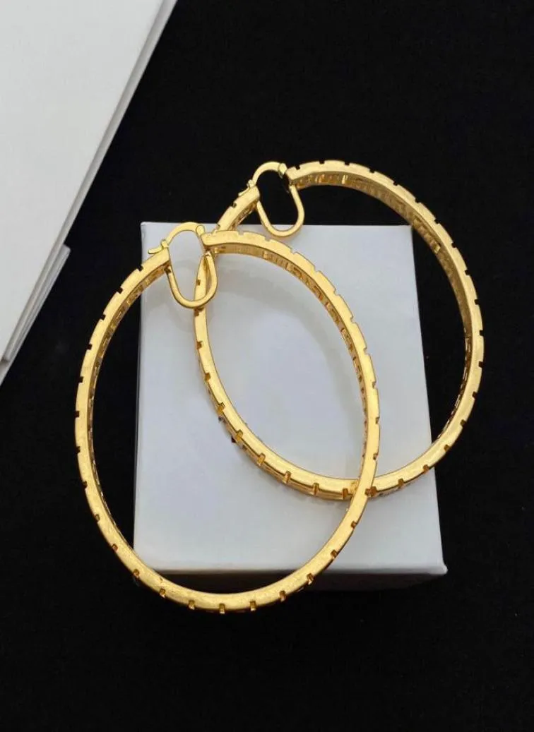 Mode cirkel gouden hoepel oorbellen aretes voor vrouwen feest bruiloft liefhebbers cadeau sieraden verloving met doos NRJ9596447