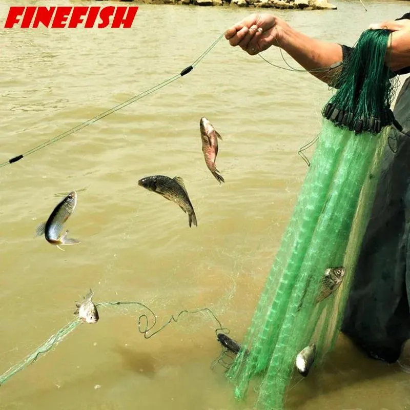 Accessories Hunting Fishing Net 1 Layer or 3 Layers Monofilament Fishing  Network with Float Outdoor Catch Fish Gillnet Trap Fishing Gear