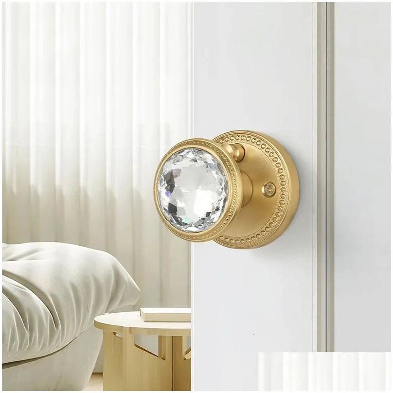 Serrures de porte Bouton de porte en cristal Intérieur Salle de bains Chambre à coucher Salle de bain Boutons ronds Serrure de confidentialité 231 Livraison directe Maison Jardin Bâtiment Suppl Dhwjz