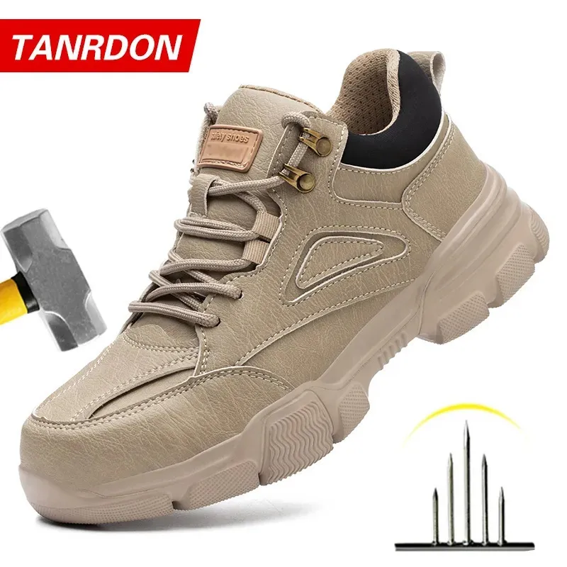 Buty bezpieczeństwa Mężczyźni stalowe buty robocze anty-pasztetyczne przeciw nie niezniszczalne buty ochronne buty przemysłowe 231225