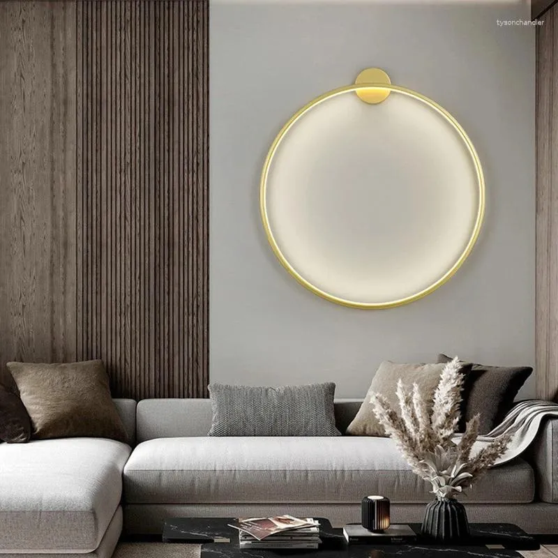 Wandlampen goud zwarte ring led licht woonkamer slaapkamer lamp seconce dimable 30/50/60/80 cm gratis collocatiedruppel