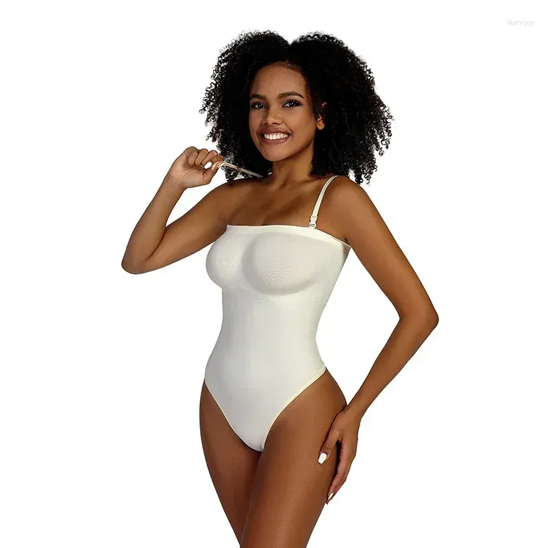 Women's Shapers GUUDIA String Thong Seamless Bodysuit Shaper Compress  Shapewear Jumpsuit Plain Top Removable Straps Wear Tummy Control
