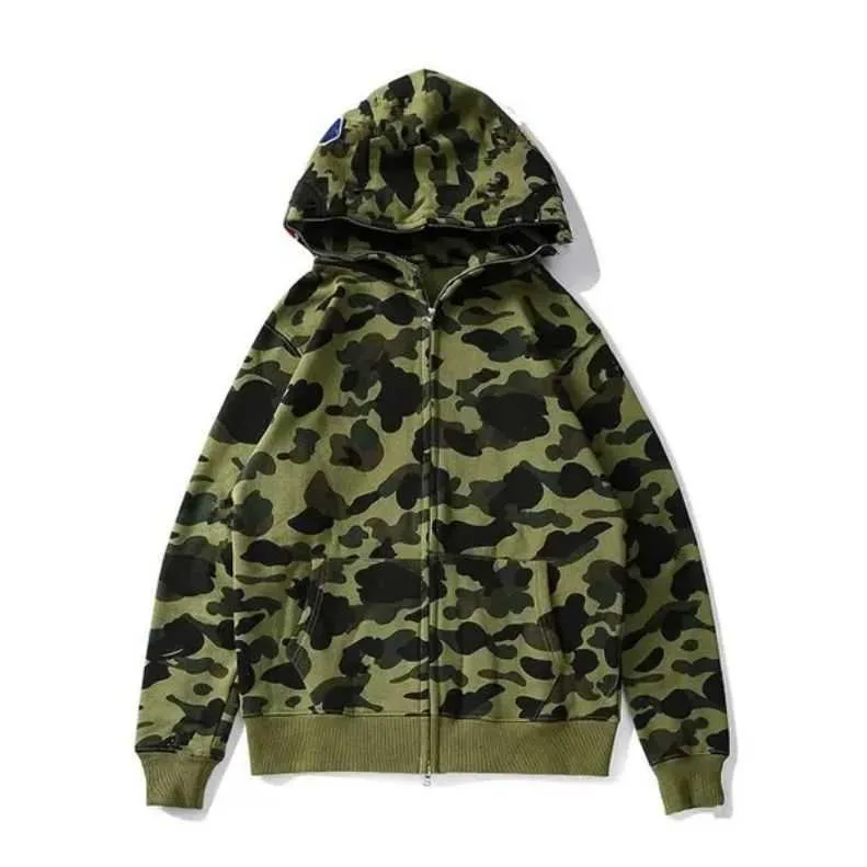 Hoodies de créateurs pour hommes zipper les vestes de requin lâche manches longues manteaux camouflage veste de haute qualité imprime