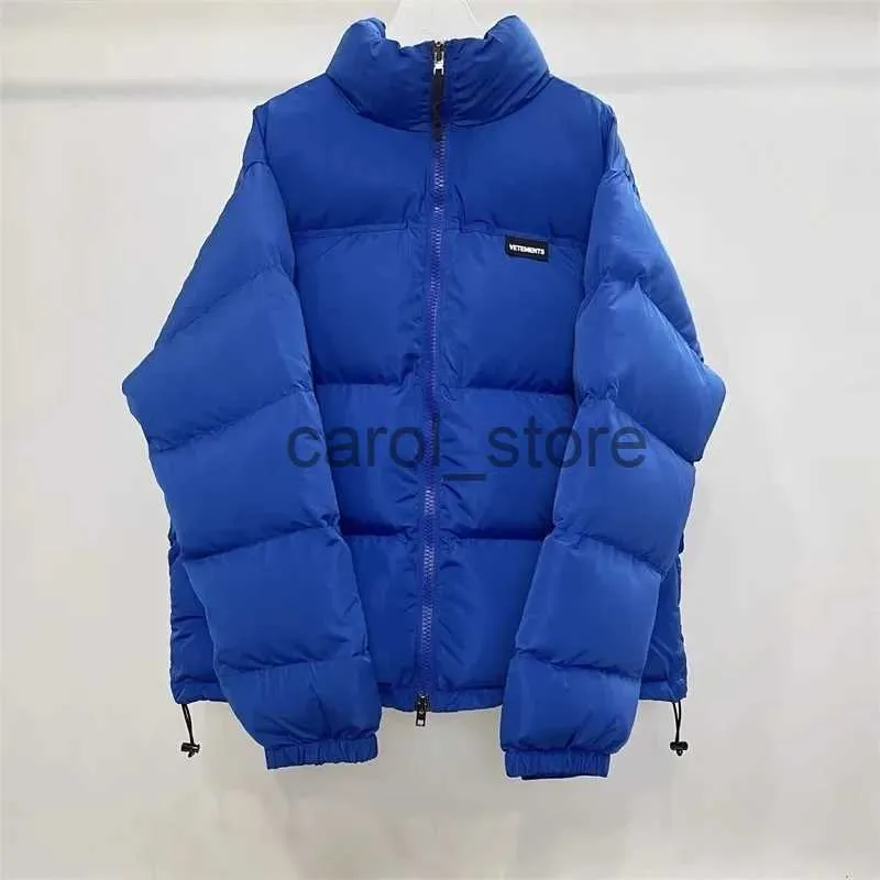 Parkas pour hommes Vestes masculines VTM Vestes Down Men Femmes 1 1 Meilleure qualité Vestes brodées surdimensionnées Mouilles noires épaissies J231225