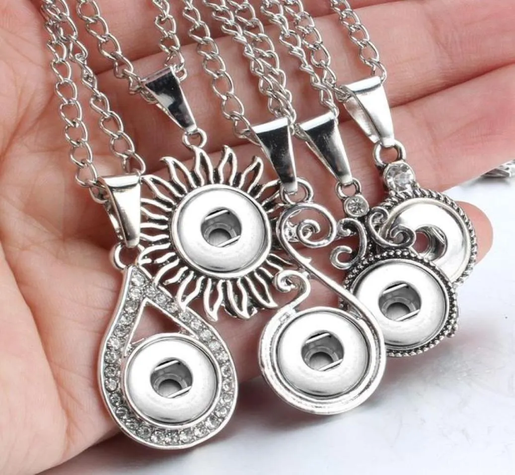 Snap Button Jewelry Mini 12mm Pendant Fit Buttons Necklace For Women2703848