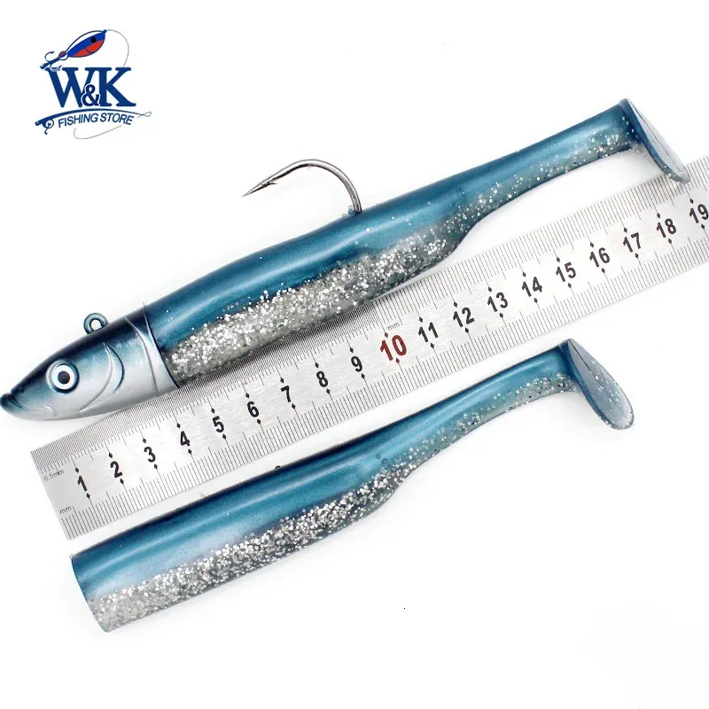 Soft Bait KIT With 120g JIG 14.5cm Paddle Tail For Rock Fish Cod
