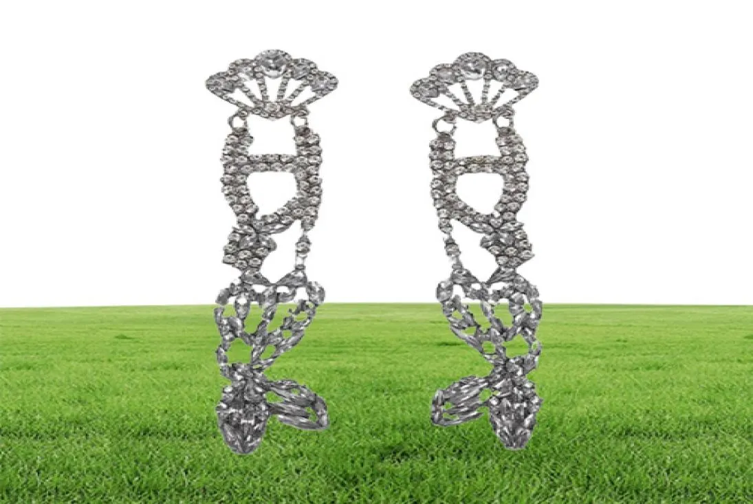 nouveau créateur de mode exagéré belle queue de poisson océan mignon diamant scintillant cristal coloré boucles d'oreilles longues pendentif pour wo1374035