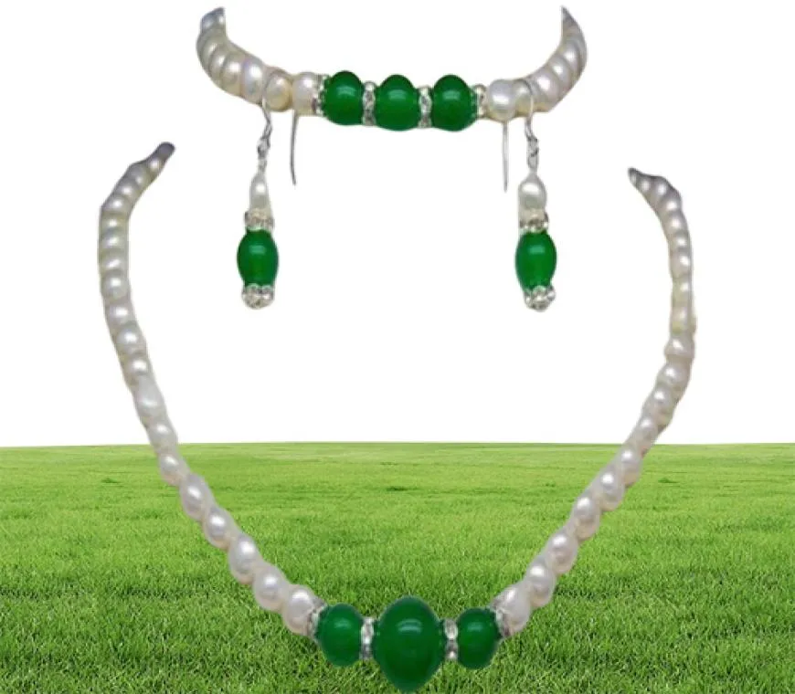 Natural78mmwhitepearlampgreenjadegemsnecklacebraceleRringset1803475 Natural78mmwhitepearlampgreenjadege88334321885690