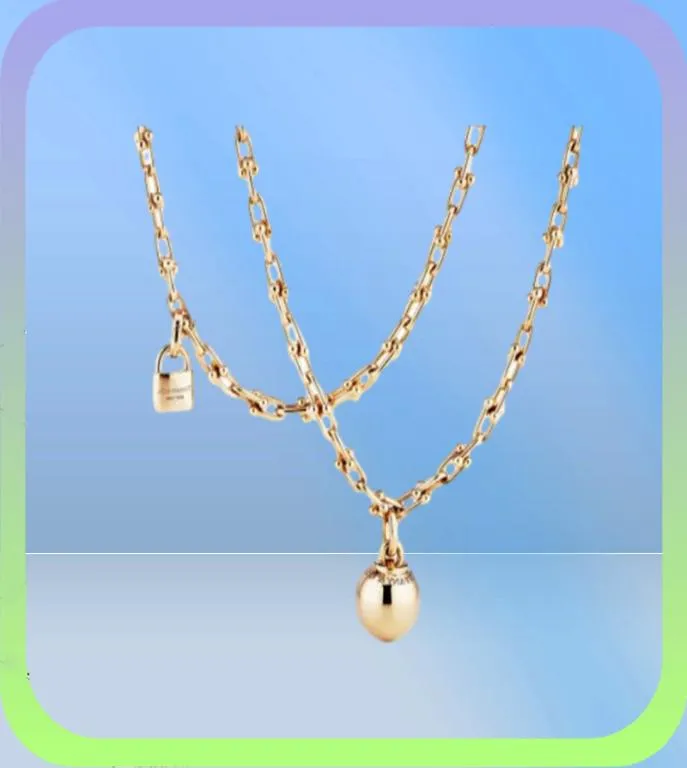 Luxury Fashion hardwear jewelry necklace designer Horseshoe pendants series necklaces Rose Gold Platinum long Chain diamonds adult3045702