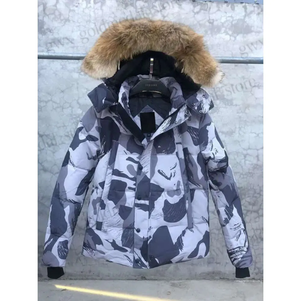 Canda Goose Men Winter Fourrure Canada Down Parka Homme Jassen Chaquetas Outerwear Wolf Fur Hooded Manteau Wyndham Goose Jacket 806