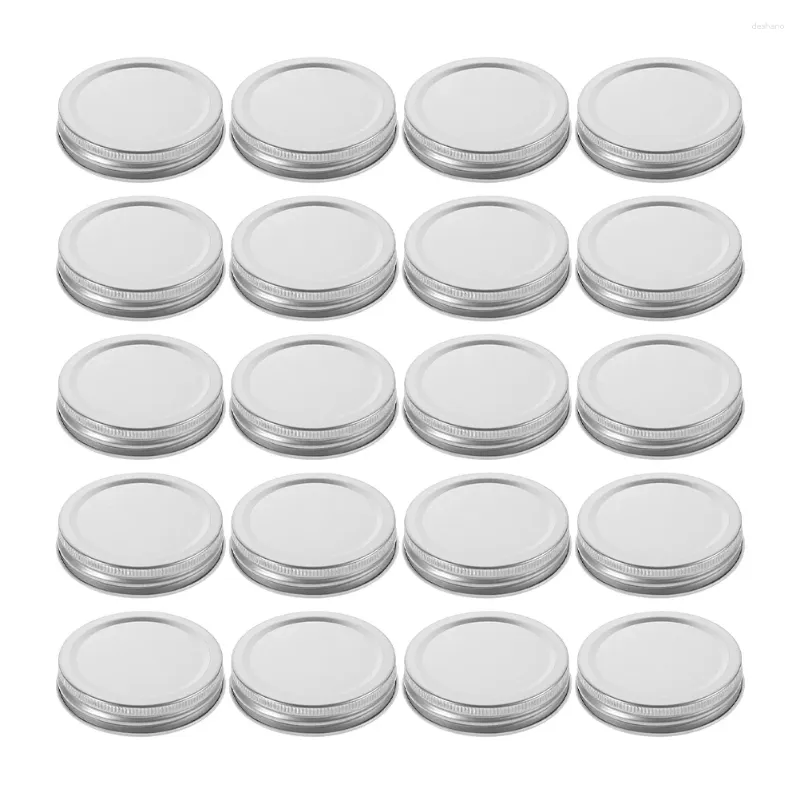 Dinnerware 30 PCs tampa de tampa de enlatada para substituição de jarra multiuso à prova de vazamento Capas de jarra de pedreiro em casa