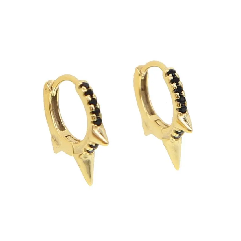 Boucles d'oreilles de goujon punk gothiques simples