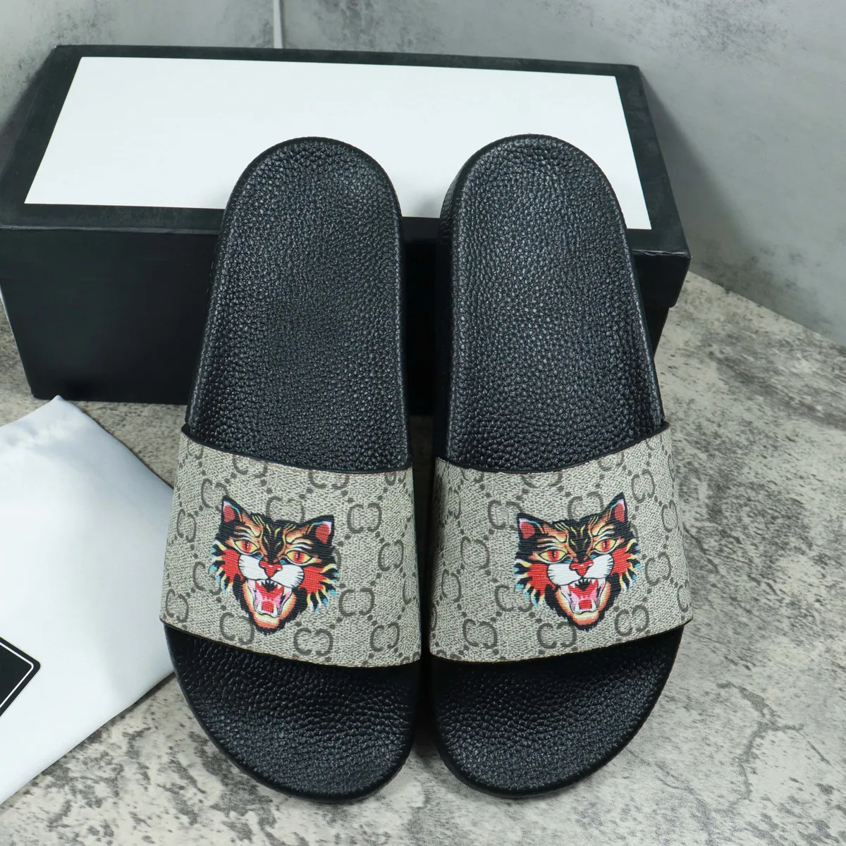 G Mens Embellished Stripe Slipper Blooms Sup Floral Slide Sandal Summer Designer Slippers From Luxuryshoesfactory 24.82 In Bulk DHgate.Com