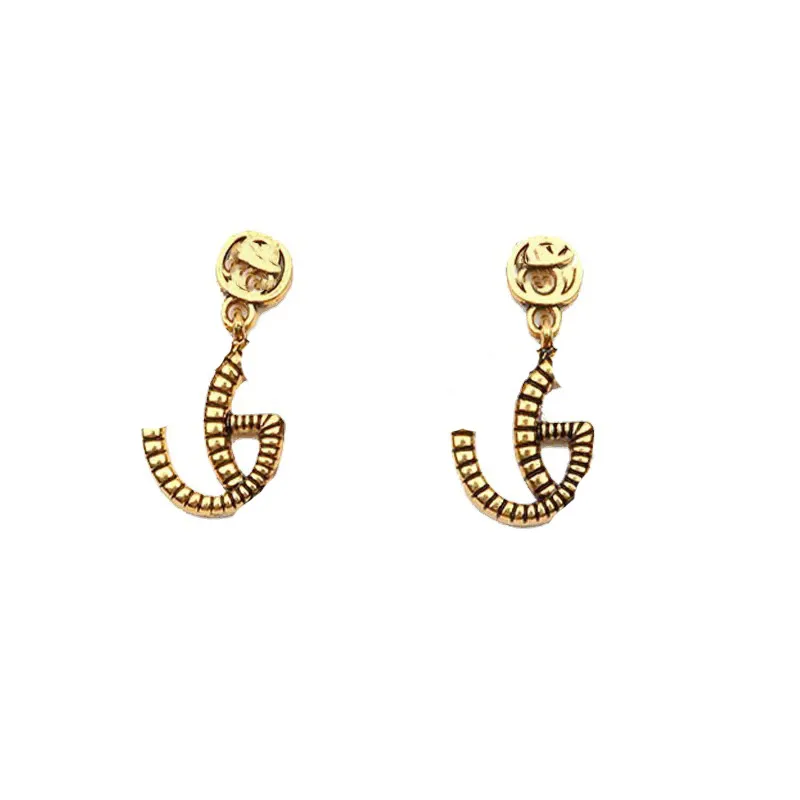Charm Studs earrings aretes orecchini designer Classic interlocking letter G earrings vintage done old for mens womens luxury jewellery bijoux cjewelers