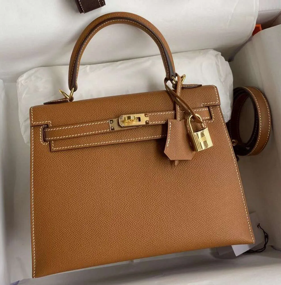 Top qualité à la main femmes sacs Epsom en cuir véritable concepteur de luxe dames sacs à main classique grande capacité sacs épaule sergé 20 25 fourre-tout sac à main0