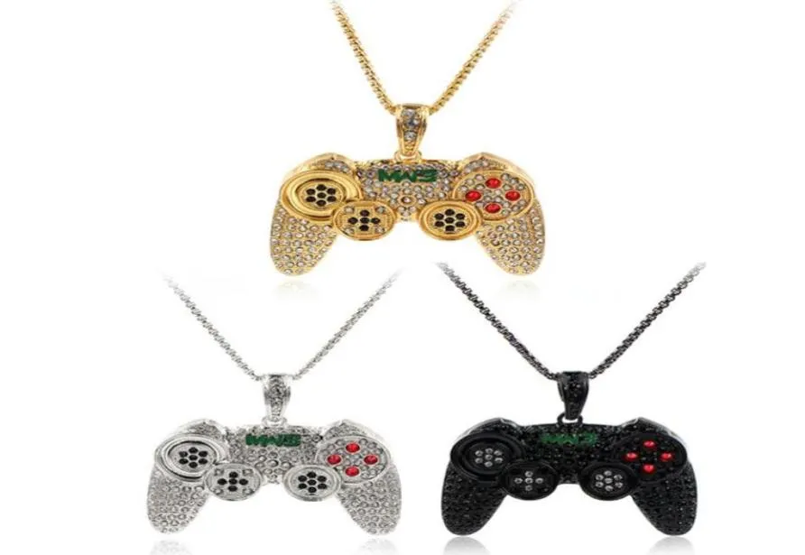 Pendant Necklaces Hiphop Gamepad Necklace Men Women Delicated Crystal Drop Long Chain Fashion Rock Style Jewelry Accessories Gift1970445