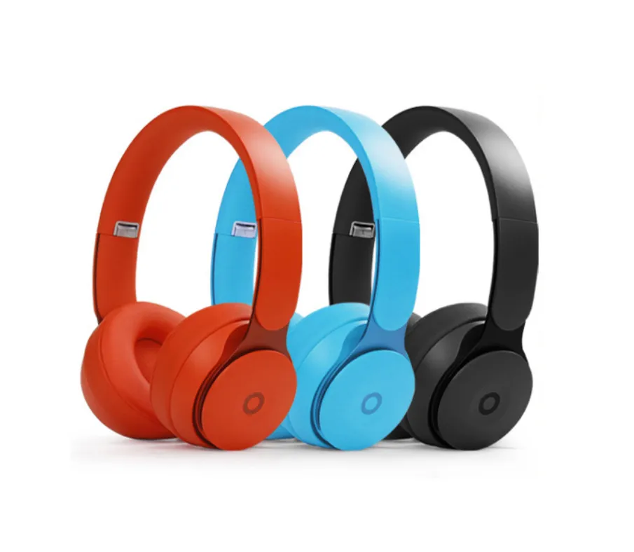Nowe słuchawki bezprzewodowe Solo Pro słuchawki słuchawkowe Bluetooth słuchawki głębokie Bass Składane słuchawki z obsługą wyskakującego pudełka detalicznego dla