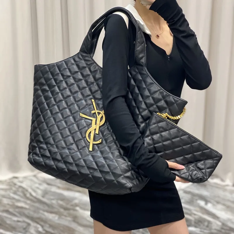 Designer Bag Tote Bag Lcare Maxi Triangle Bag Lambskin Bag Shopping Bag Shoulder Bag Crossbody Bag Letter Chain Fashion Purse