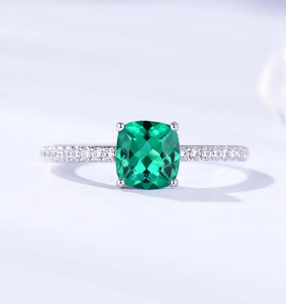 Diaspore Gemstone Rings for Women Girls Solid 925 Sterling Silver Wedding Engagement Topaz Emerald Sapphire Ring8023488