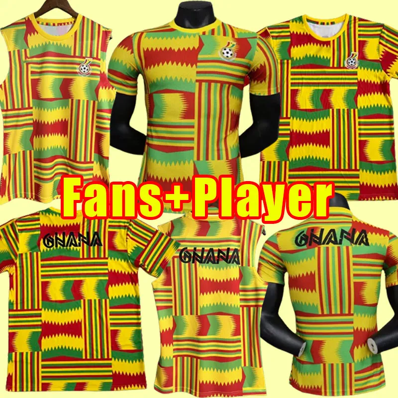 23/24 Ghana THOMAS Maillots de football 2023 2024 SCHLUPP KUDUS J.AYEW AIDOO JR. Ayew Afena Amartey Djiku Caleb Ekuban Samuel Owusu gilet version joueur