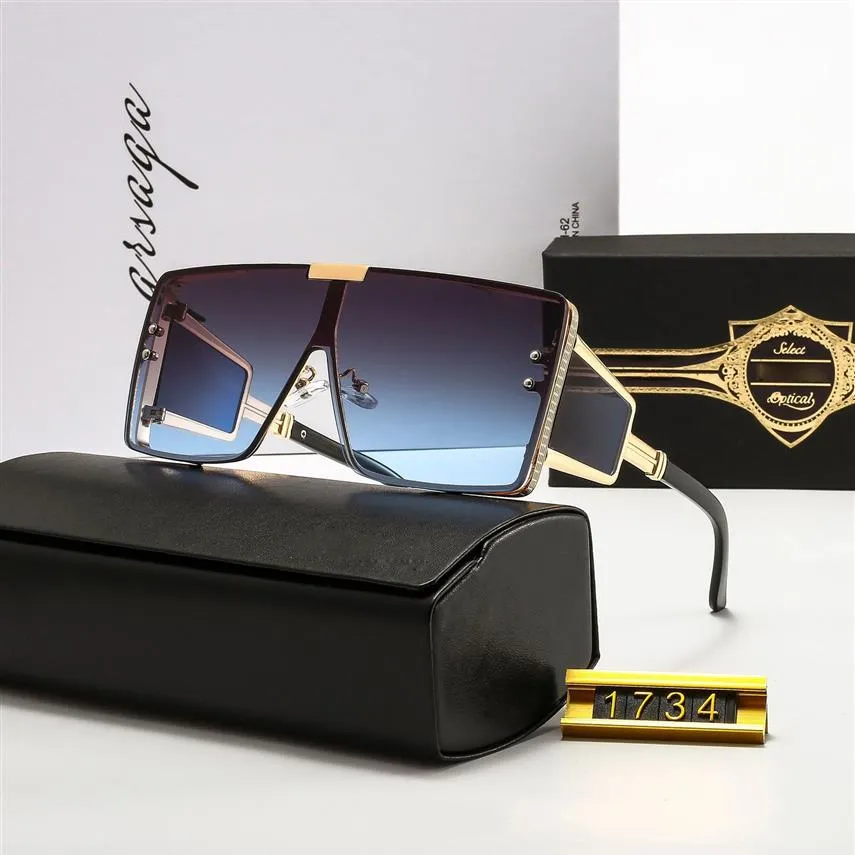 Fashion DA Sunglasses High Quality Designer 1734 Man Woman Casual Glasses Brand Sun Lenses Personality Eyewear With original box2780