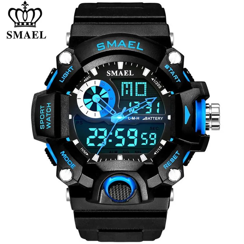 DHgate Mens Sport Watch Army Military Digital Analog Dual Display Waterproof LED Back Light Wristwatch for Men Watches