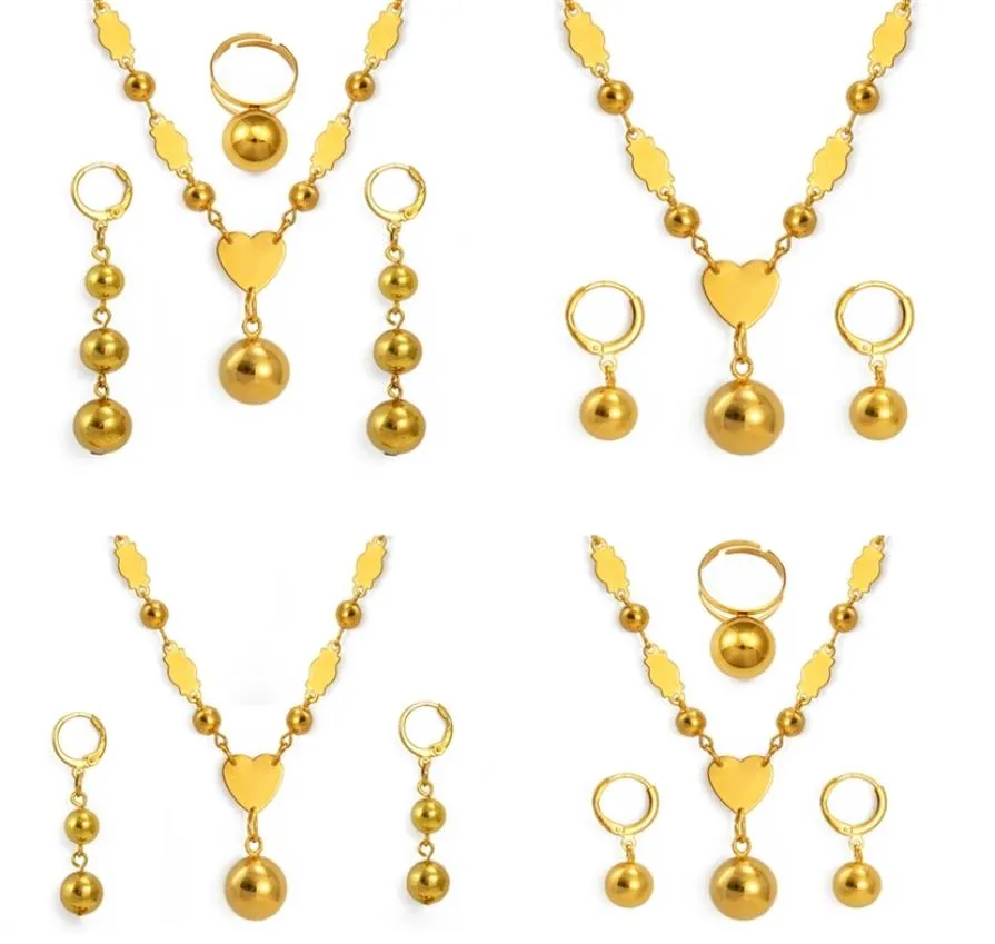 Anniyo Ball sets Beads Pendant Necklace Earring Round Chain Hawaiian Guam Wedding Accessories 139506 2201195312966