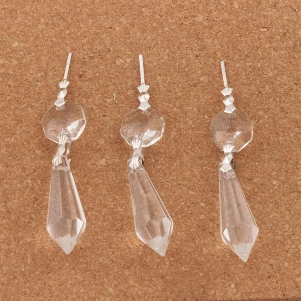 30pcs lot Large Clear Chandelier Glass Crystals Lamp Prisms Parts Hanging Drops Pendants Jewelry Findings Components283k