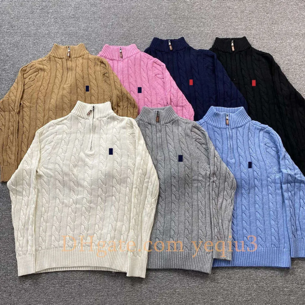 Mężczyźni Sweters Pullover Sweter Sweter Designer Knitwear Klasyczny swobodny jesienny sweter haft haftowy wełniany wełniany odzież wąsły sweter dobry