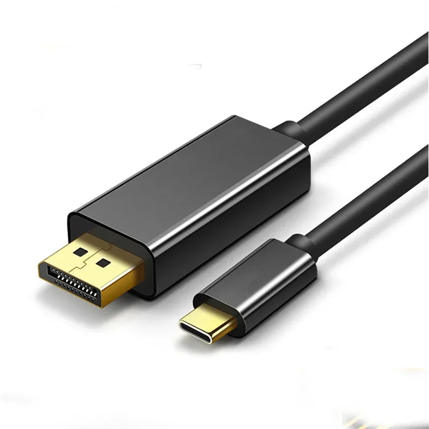 Typ-C till DP-kabel USB-C till DisplayPort Adapter 4K Högupplöst bärbar dator med monitor