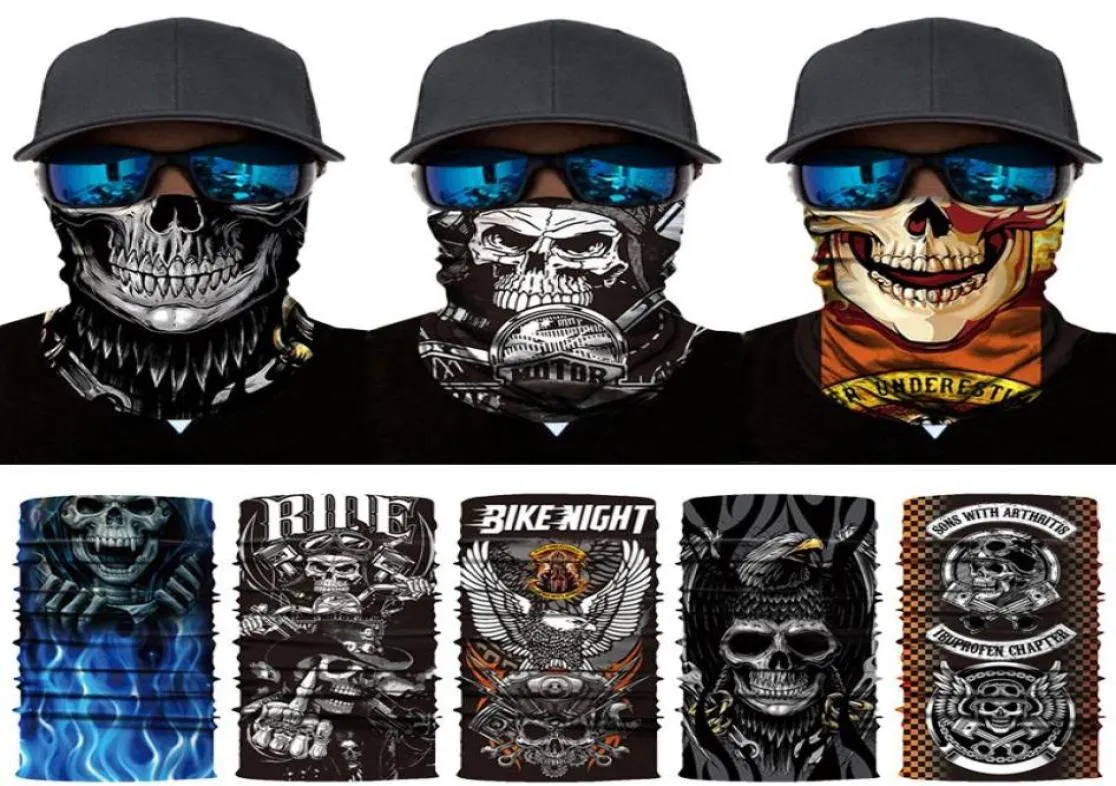 Bandanas Skull Joker Cycling Face Mask Men Magic Scarf Seamless Bandana Buffs Motorcykel Tube Shield Balaclava pannband Neck Gaite2316118