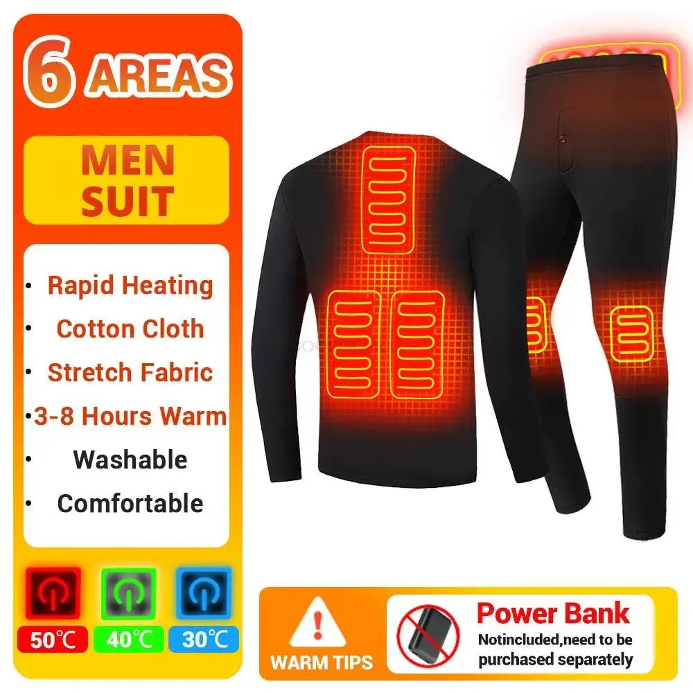 Jackets Heated Thermal Underwear Mens Winter Heating Jacket Autumn