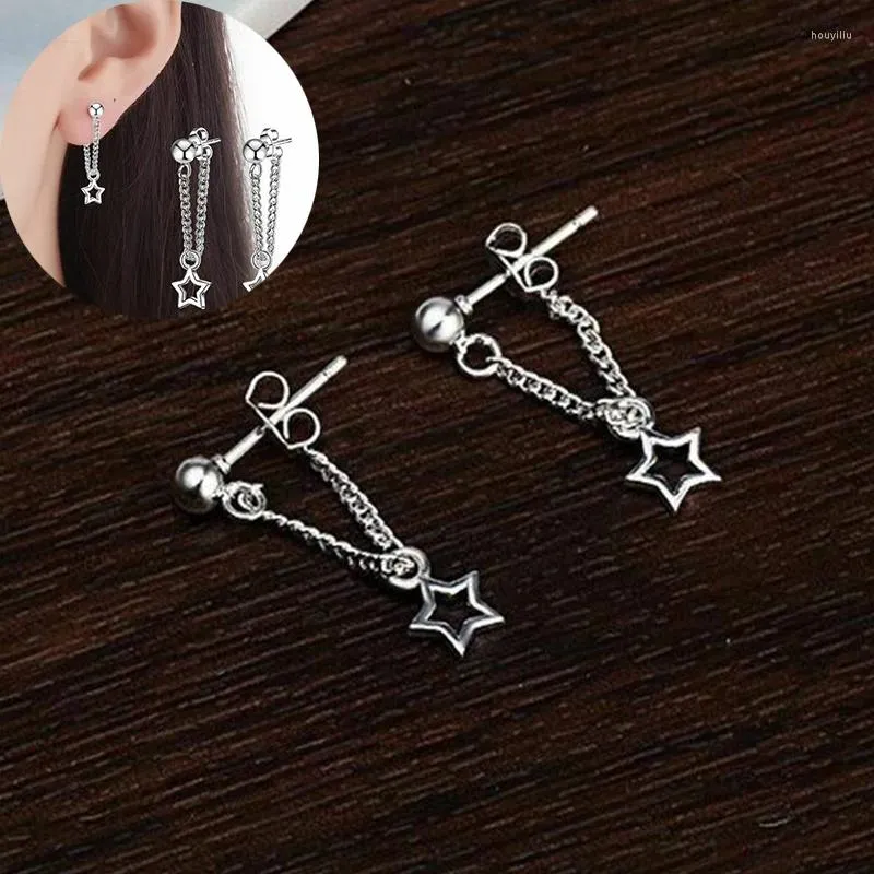 Orecchini a pennaglie Star Drop Drop Sterling Silver Girls Girls Regale Regno Unito