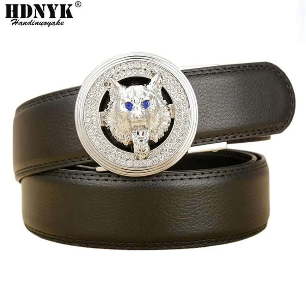 Wolf Brand Designer Belts Men High Quality Automatic Belt Leather Girdle Casual Waist Strap With Heah Buckle315k