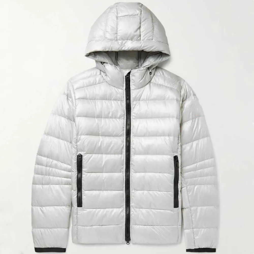 Herrarna ner parkas män crofton jacka designer vadderad kappa återvunnen nylon-ripstop huva zip vävd patch1ss8