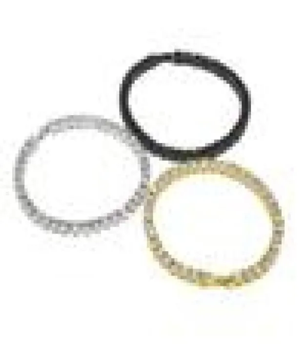 2020 Bracciale da uomo con catena da tennis ghiacciata con diamanti e bracciale a catena in oro nero argento 5mm4110670